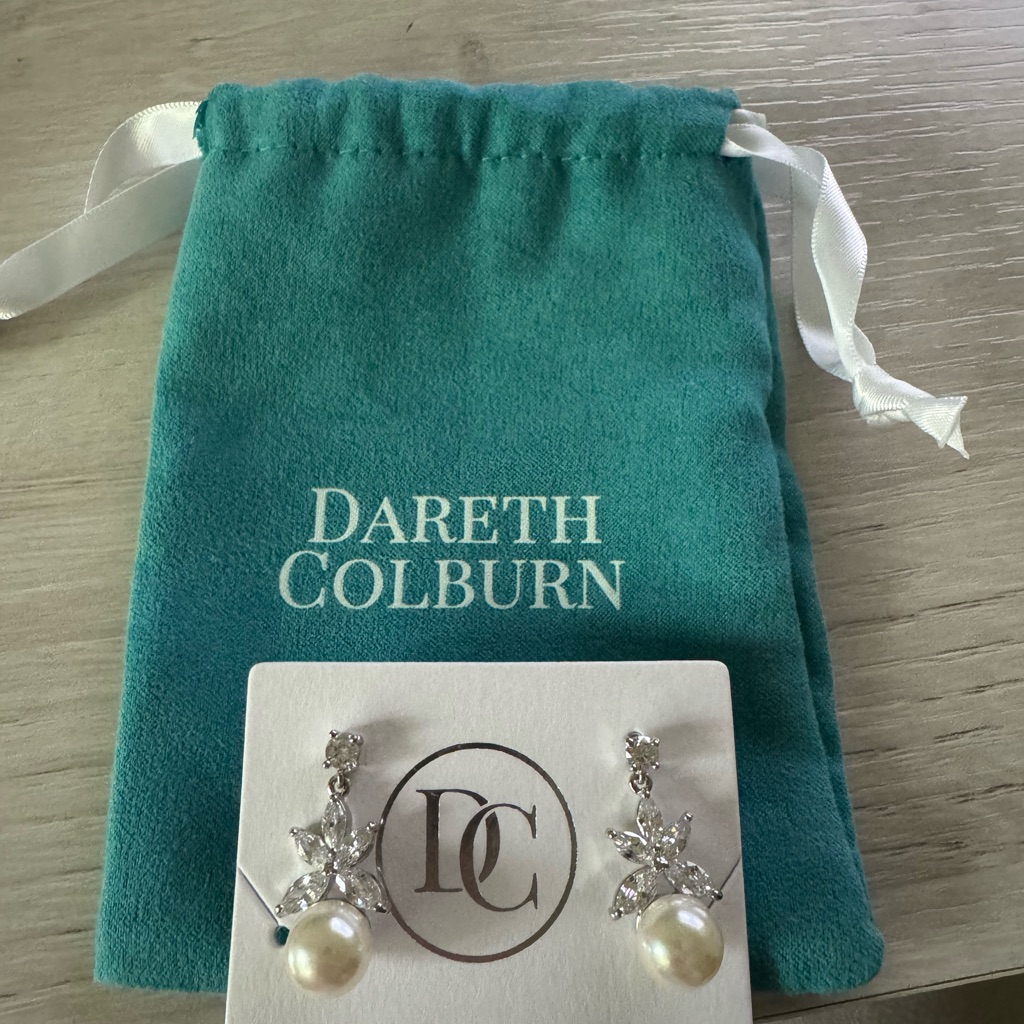 Dareth Colburn Silver And Pearl Drop Earrings